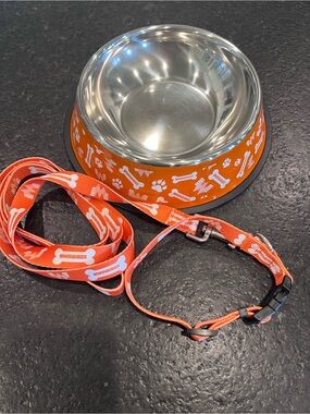 Whataburger Orange Stainless Steel Dog Bowl